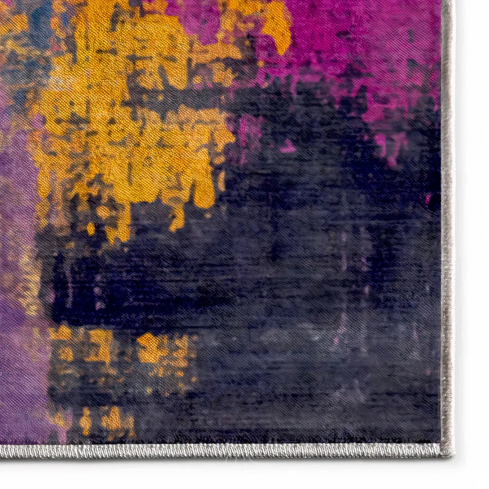 Abstract Painterly Living Room Rug