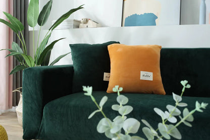 Dark Green Velvet Stretch Sofa Cover for Couch